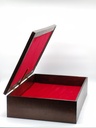 Caja de madera, adaptada como caja de pistolas de duelo