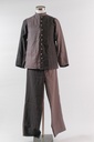 Pantalón bicolor gris oscuro y negro