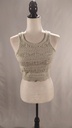 Conjunto chaqueta y camiseta tirantes punto calado