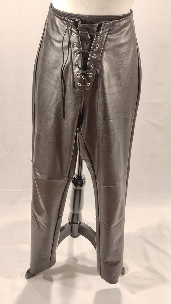 Leggin polipiel negro con cierre cordón delantero (Calcedonia)