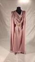 Vestido tipo túnica de gasa rosa