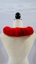 Cuello postizo gorguera rojo de gasa