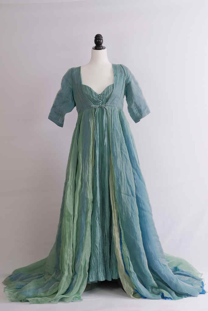 Vestido tirantes corte imperio tornasolada