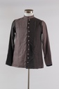 Conjunto chaqueta bicolor algodón gris oscuro y negro