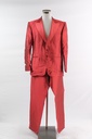 Traje de chaqueta rojo satinado+ pantalón
