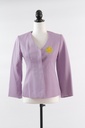 Chaqueta entallada escote pico malva