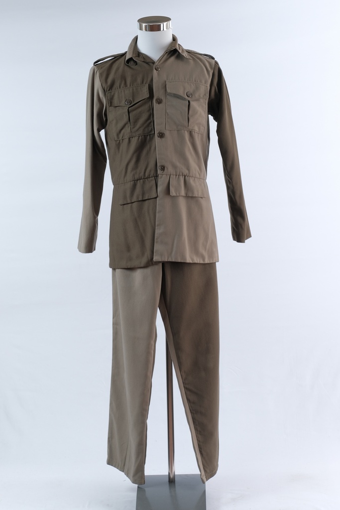 Chaqueta militar bicolor verde