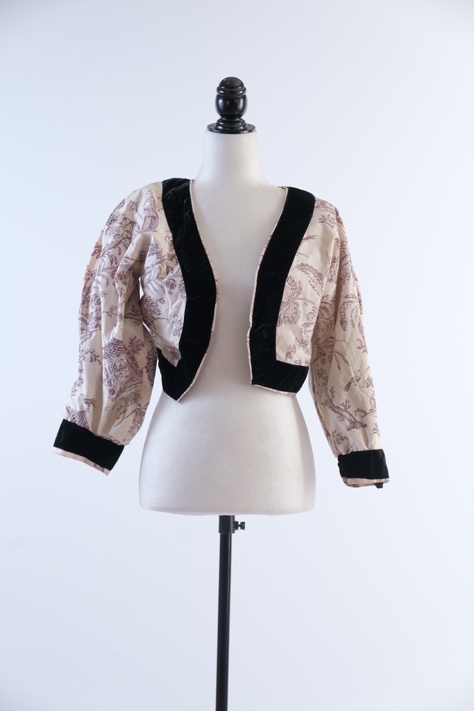 Chaqueta porruana cruda estampada - indumentaria