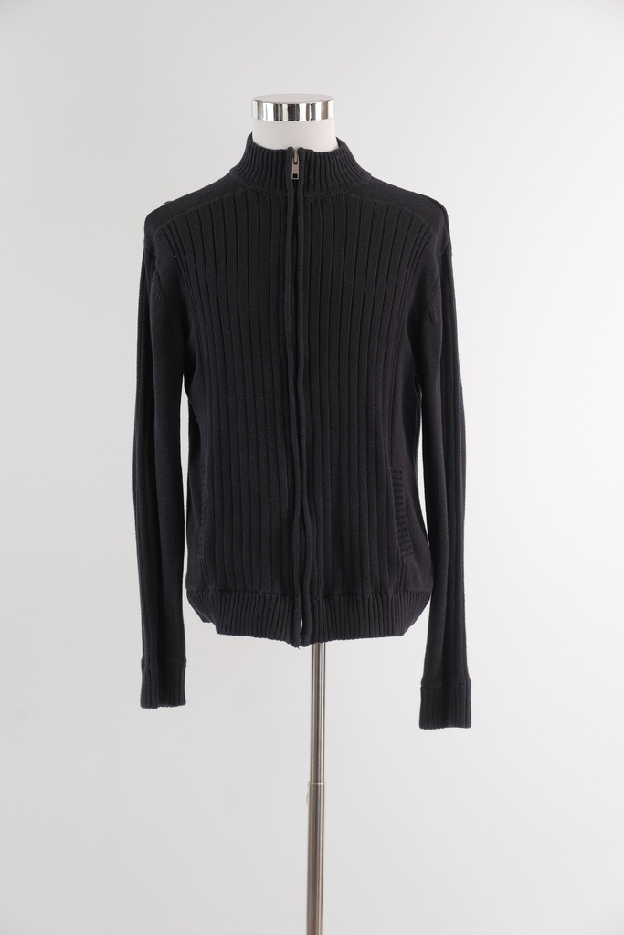 Chaqueta punto azul marino con cremallera