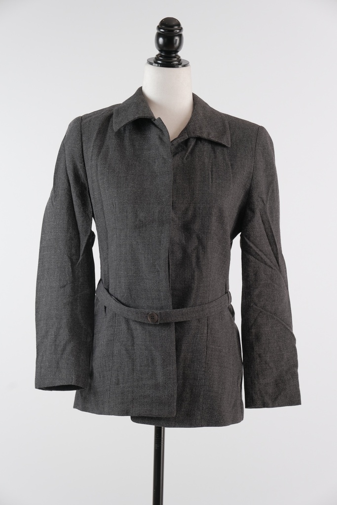 Chaqueta vestir jaspeada gris oscuro