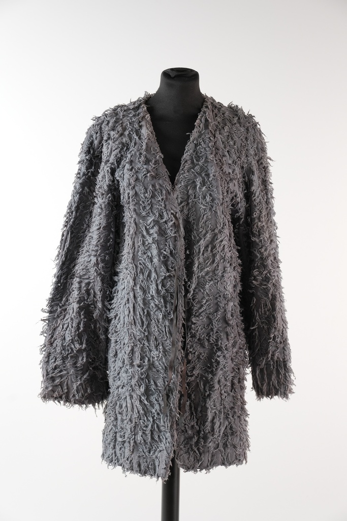 Chaquetón tejido de tapicería con pelo