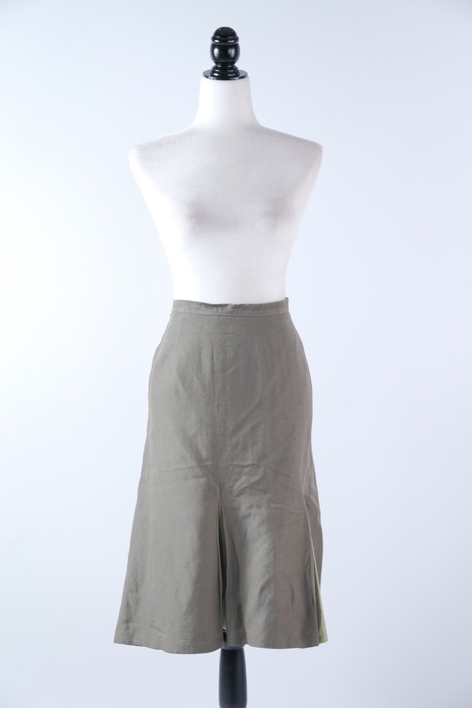 Falda verde godets