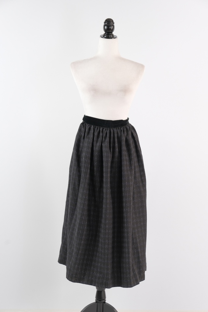 Falda vuelo gris oscura con rayas - indumentaria