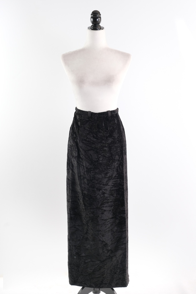 Falda-pareo terciopelo negro textura
