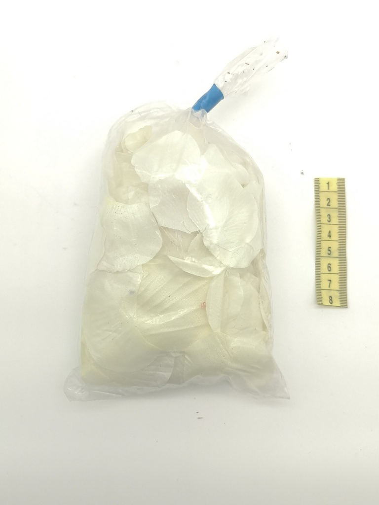 Flor, bolsa de pétalos de rosa blanca