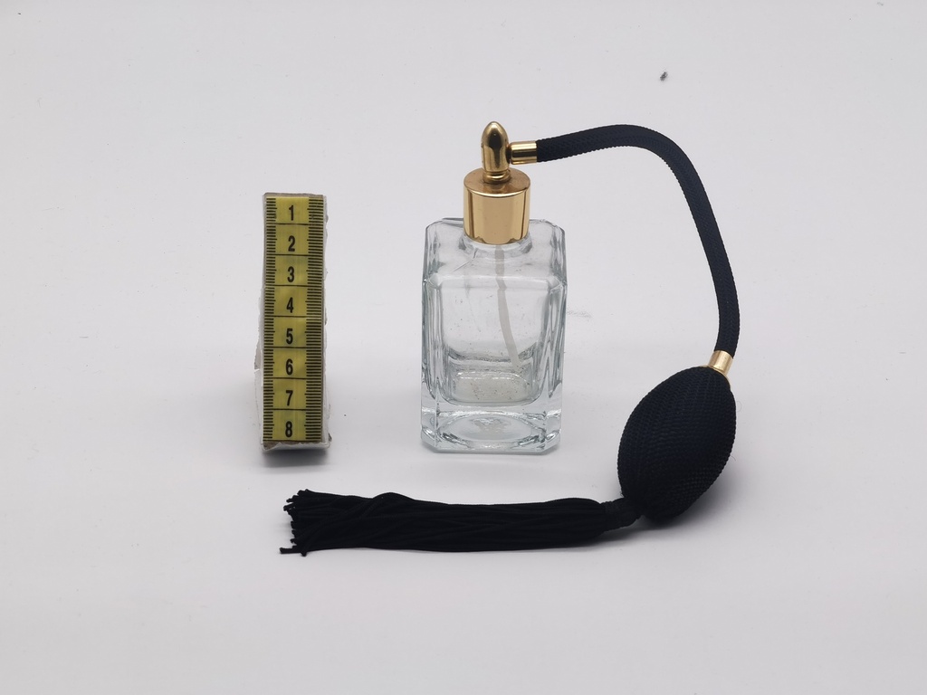 Frasco de perfume con atomizador de pera