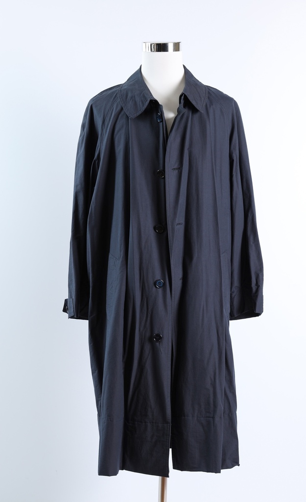 Gabardina azul marino bolsillos laterales