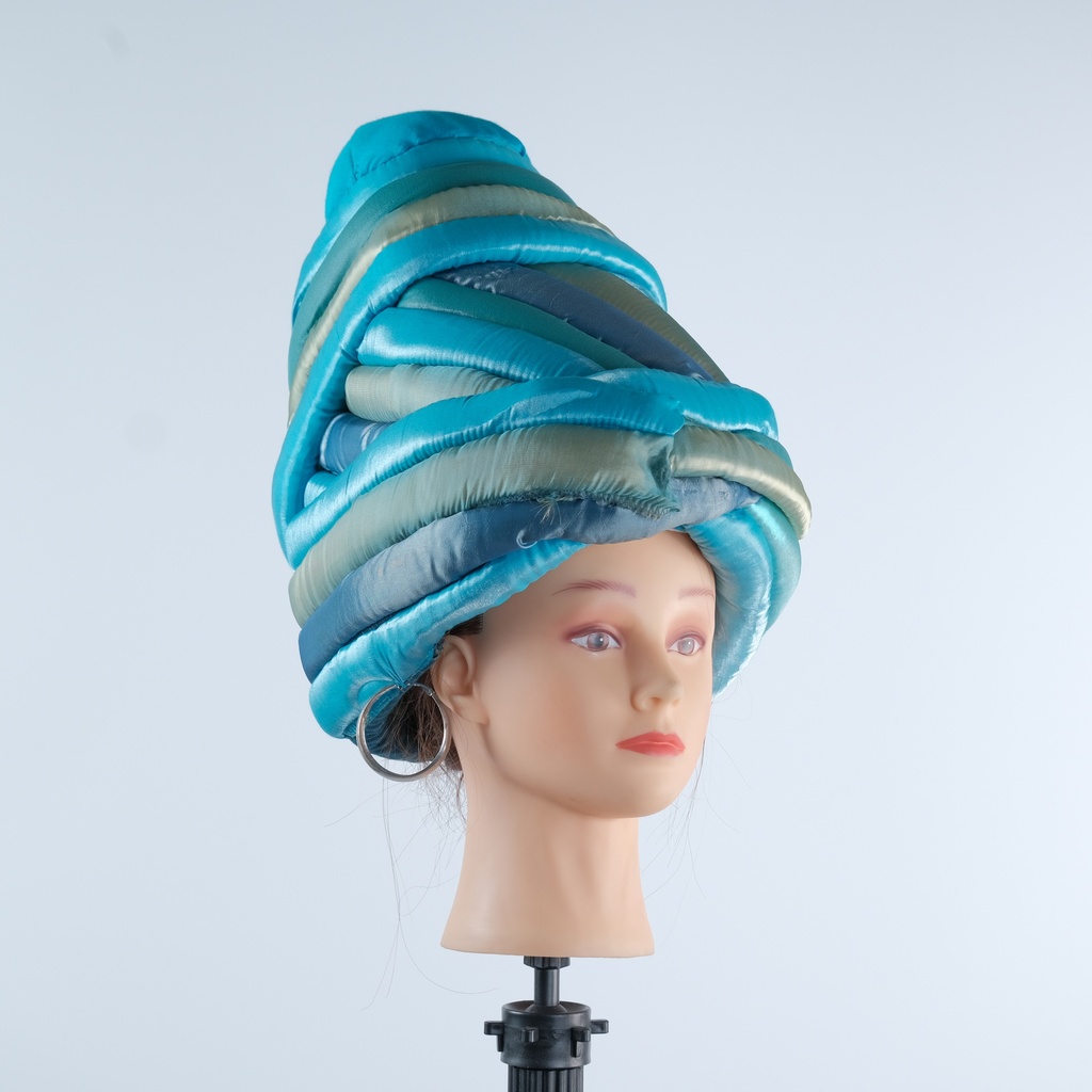 Gorro cónico azul turbante