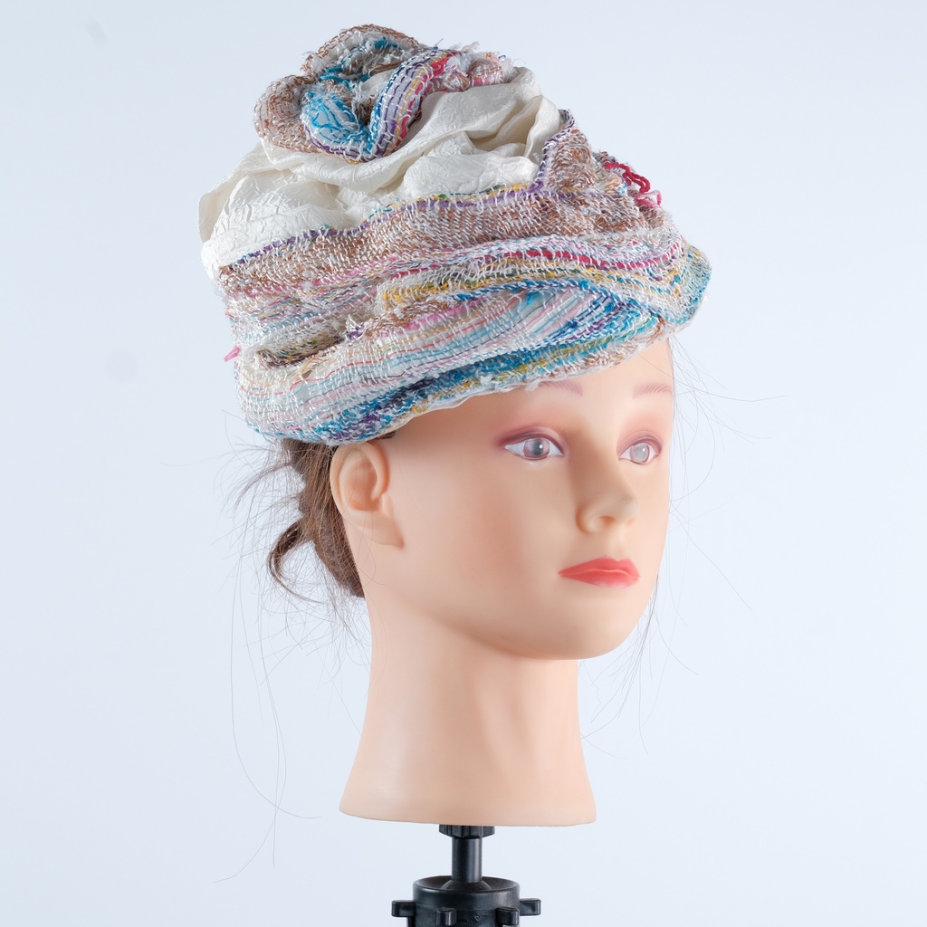 Gorro turbante turco tonos blancos