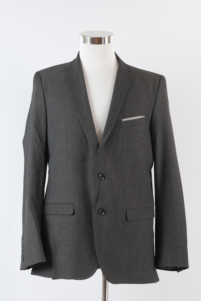 Americana gris rayas verticales