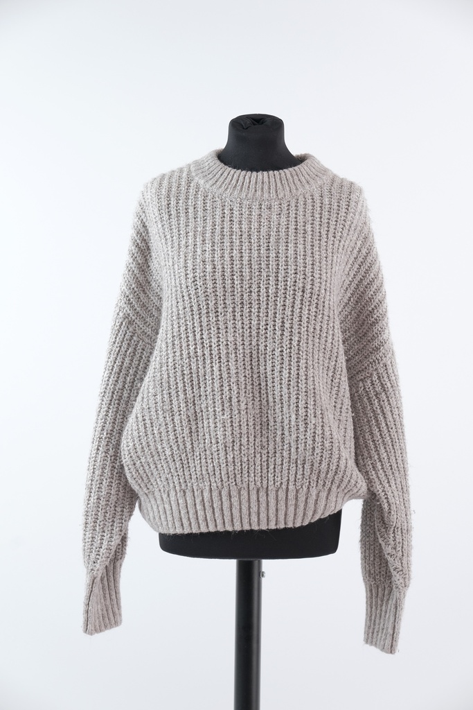 Jersey M lana jaspeada gran cuello