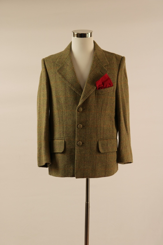 Americana de tweed verde