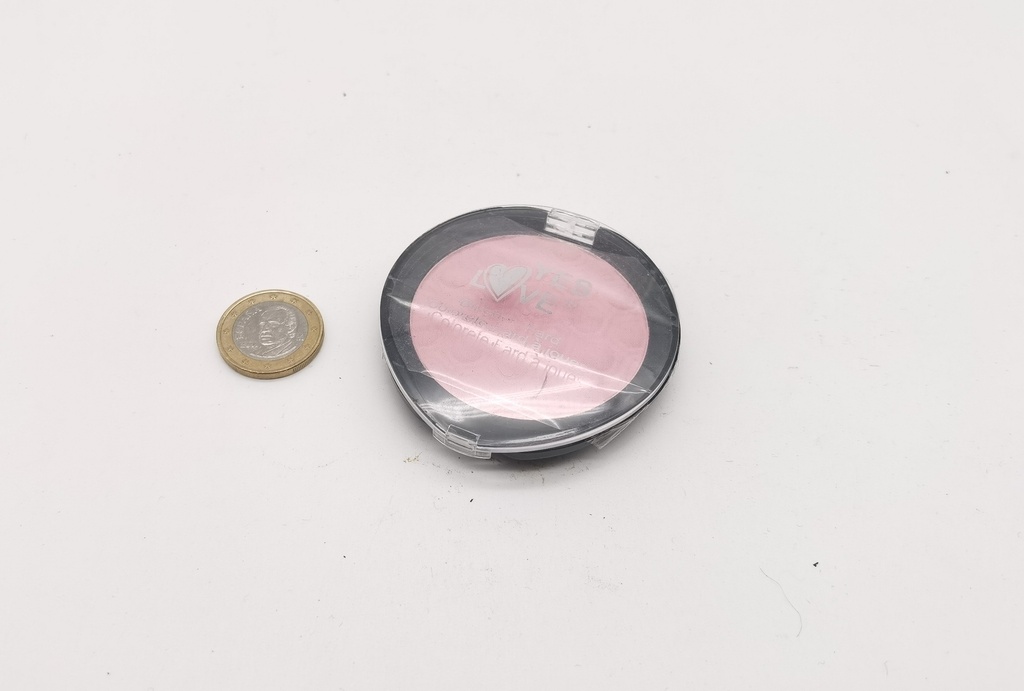 Polvera de maquillaje rosa