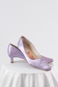 Zapato azafata tacón malva