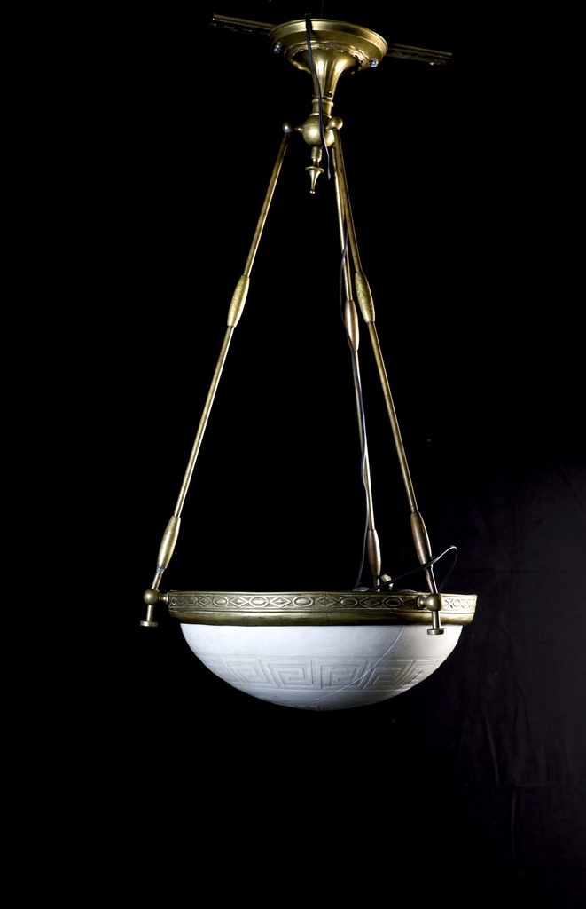 Lámpara de techo de metal dorado