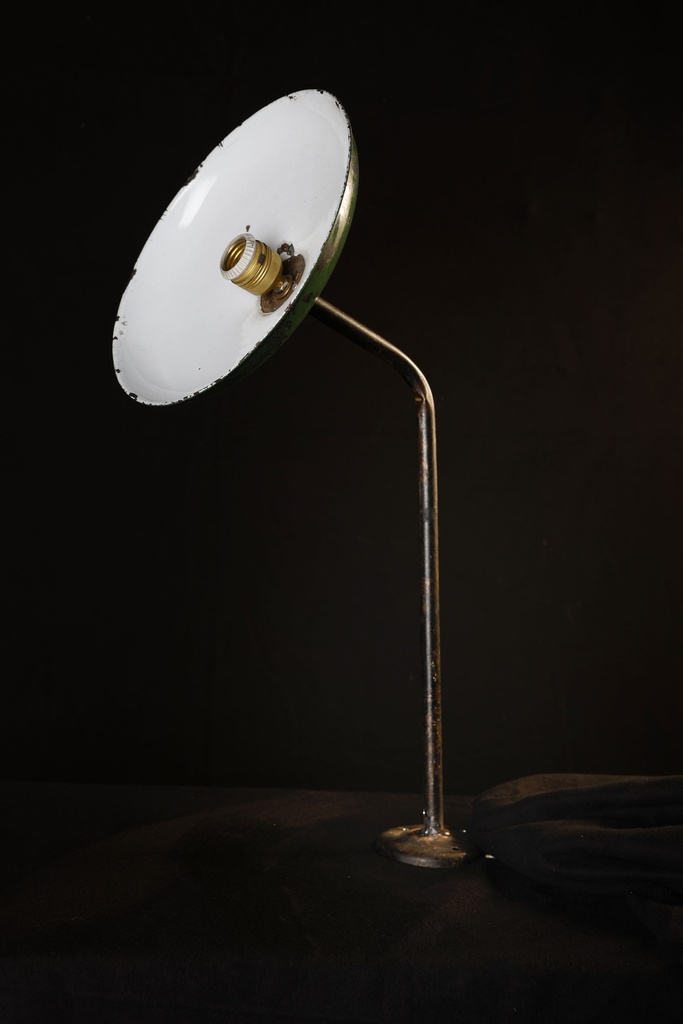 Tulipa porcelana verde con brazo metal