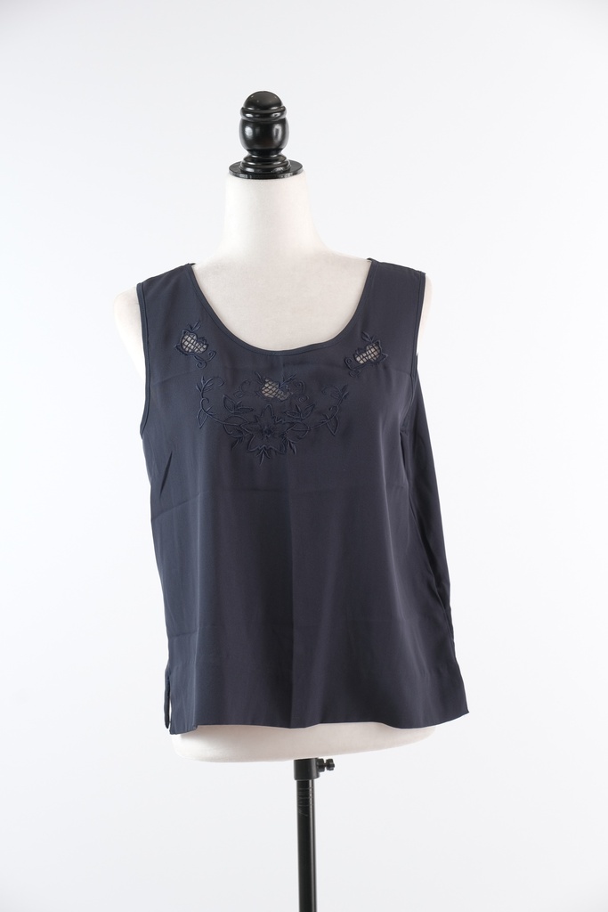 Blusa azul marino de tirante ancho
