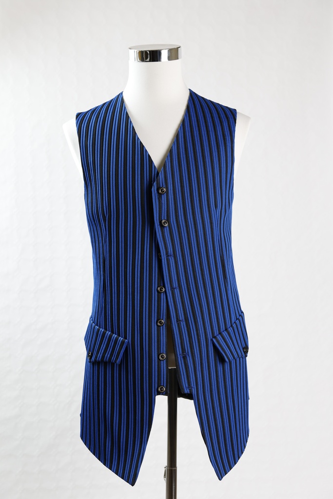 Chaleco varillado azul y negro(Comendador)