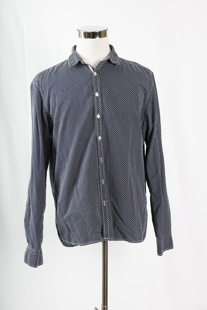 Camisa azul marino cruces blanco