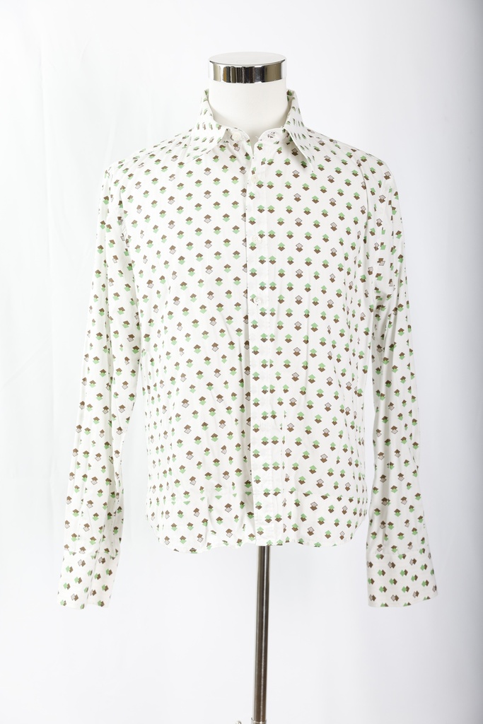 Camisa blanco estampado pequeño color