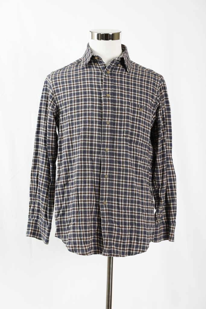 Camisa cuadros azul y marrón