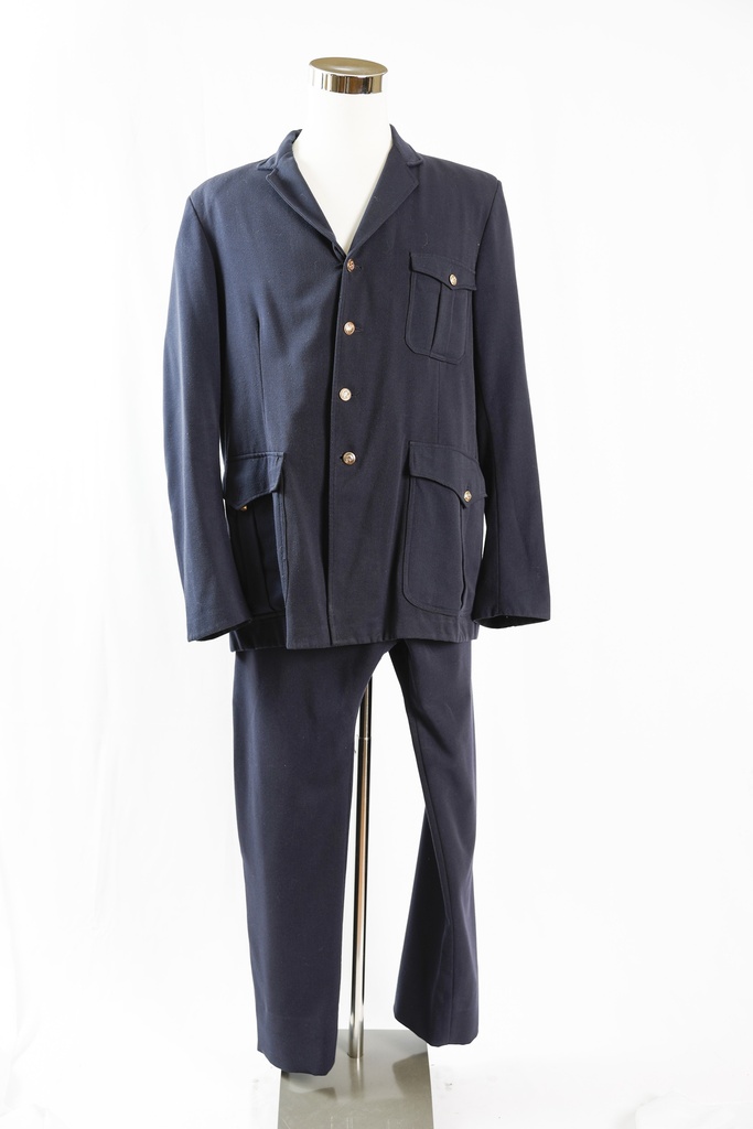 Traje policía azul marino botones dorados