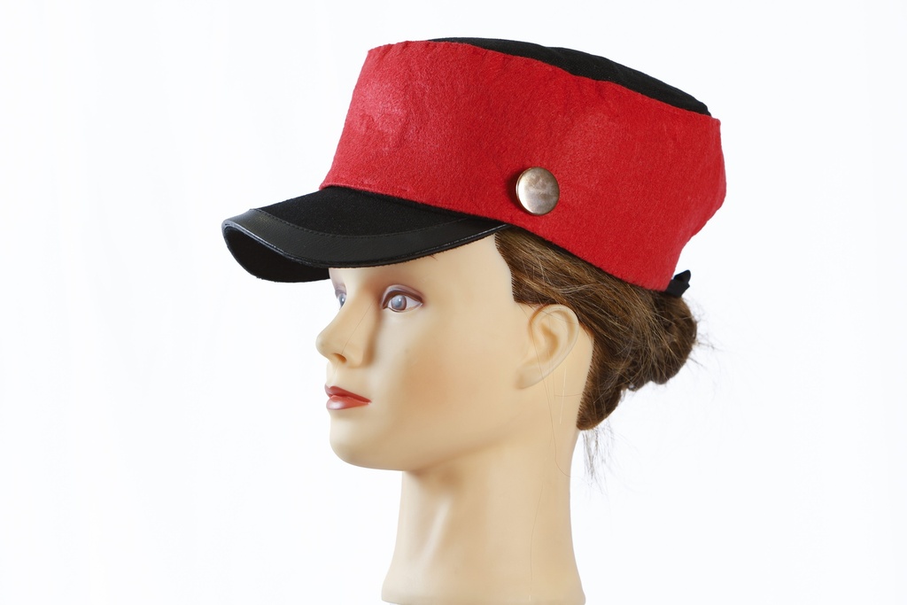 Gorra músico negro y rojo ajustable