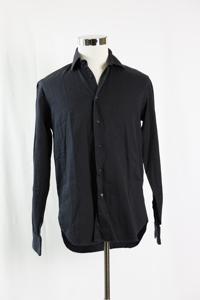 Camisa varillada azul marino
