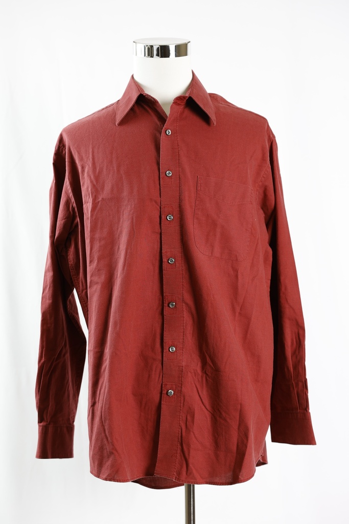 Camisa vestir granate manga larga