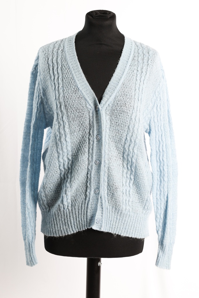 Chaqueta punto azul claro mujer
