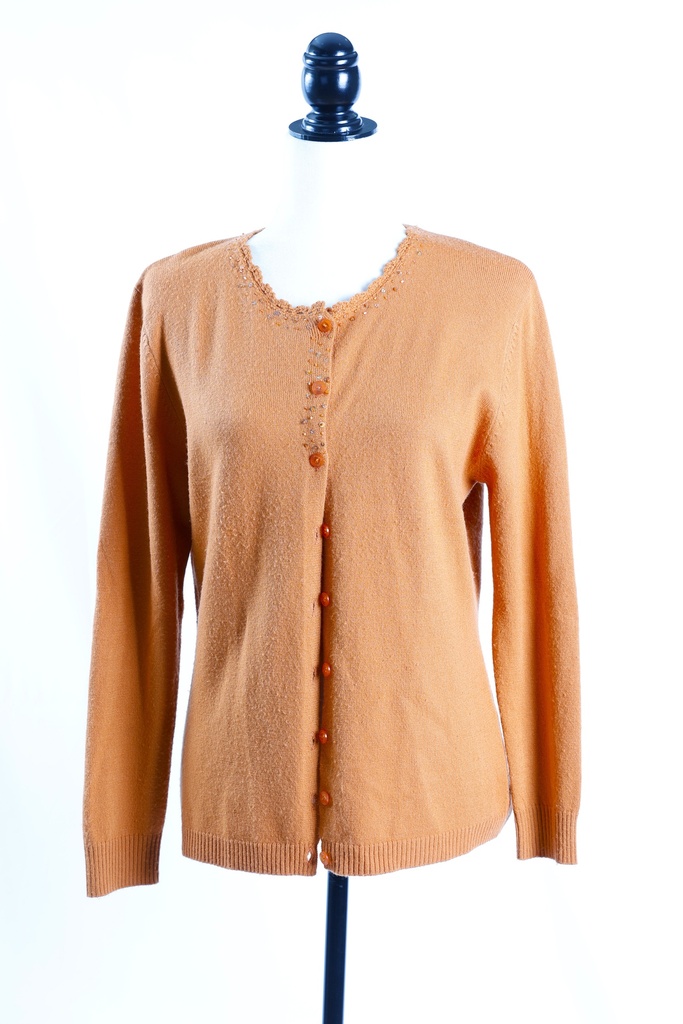 Chaqueta punto naranja manga larga