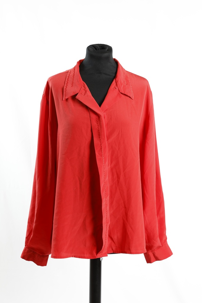 Blusa tafeta manga larga  botones
