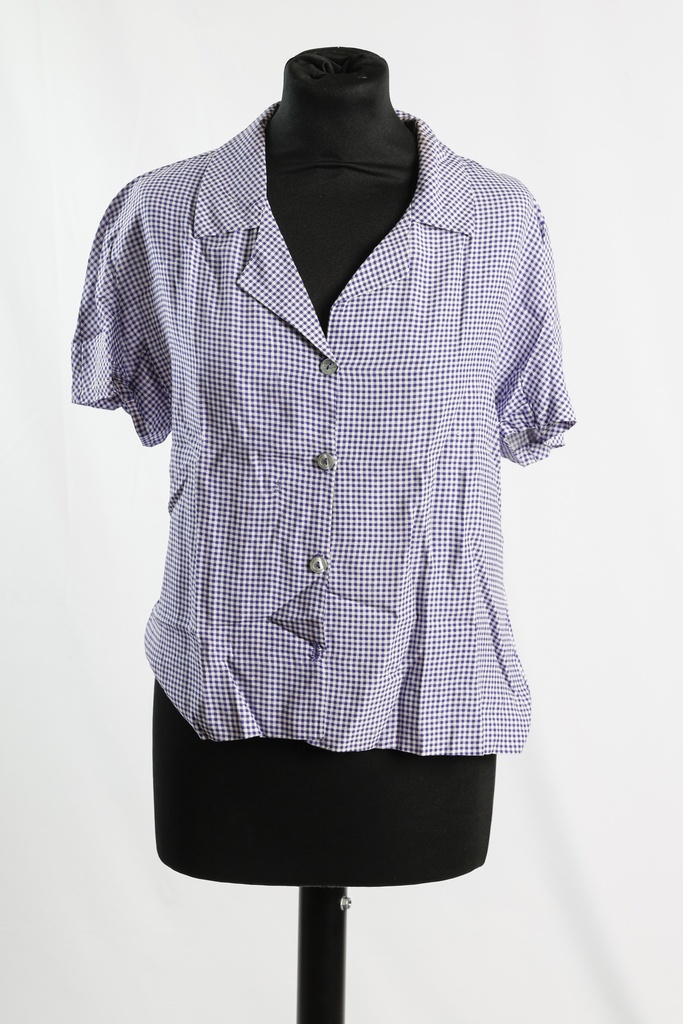Camisa cuadro vichi azul manga corta