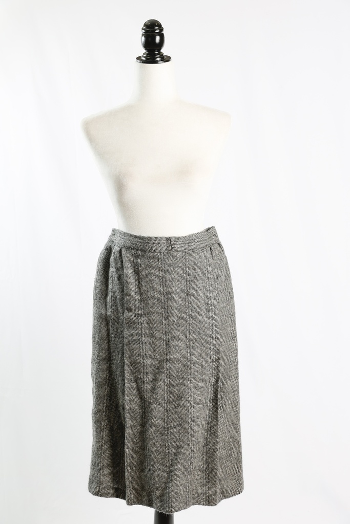 Falda tubo lana gris