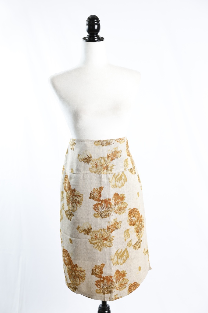 Falda camel estampada