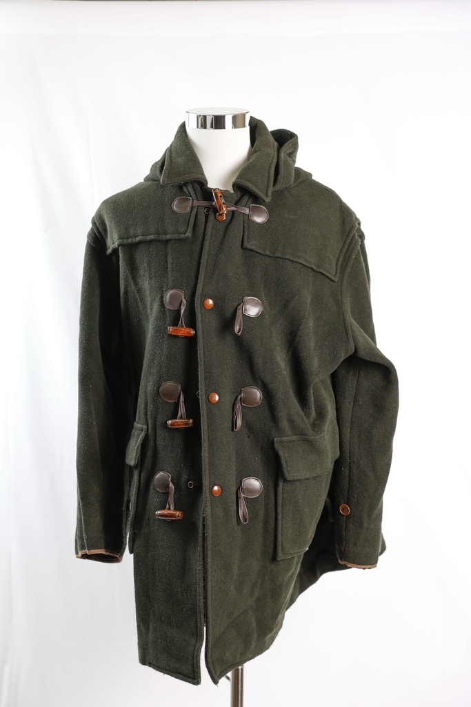 Trenca con capucha verde