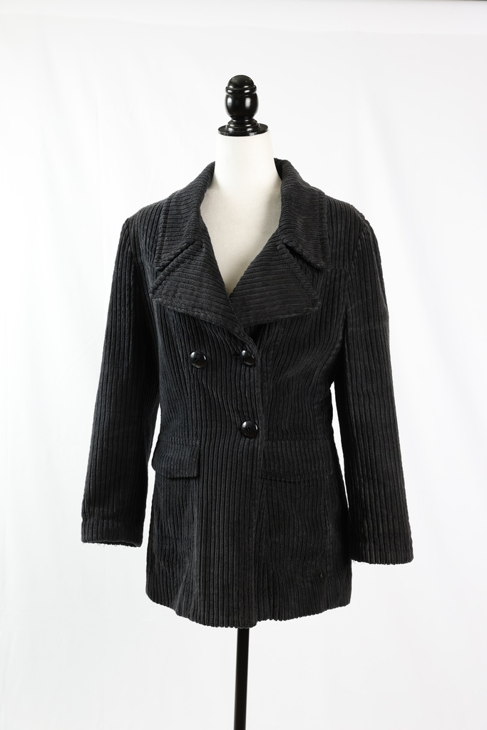 Chaqueta pana gris oscuro