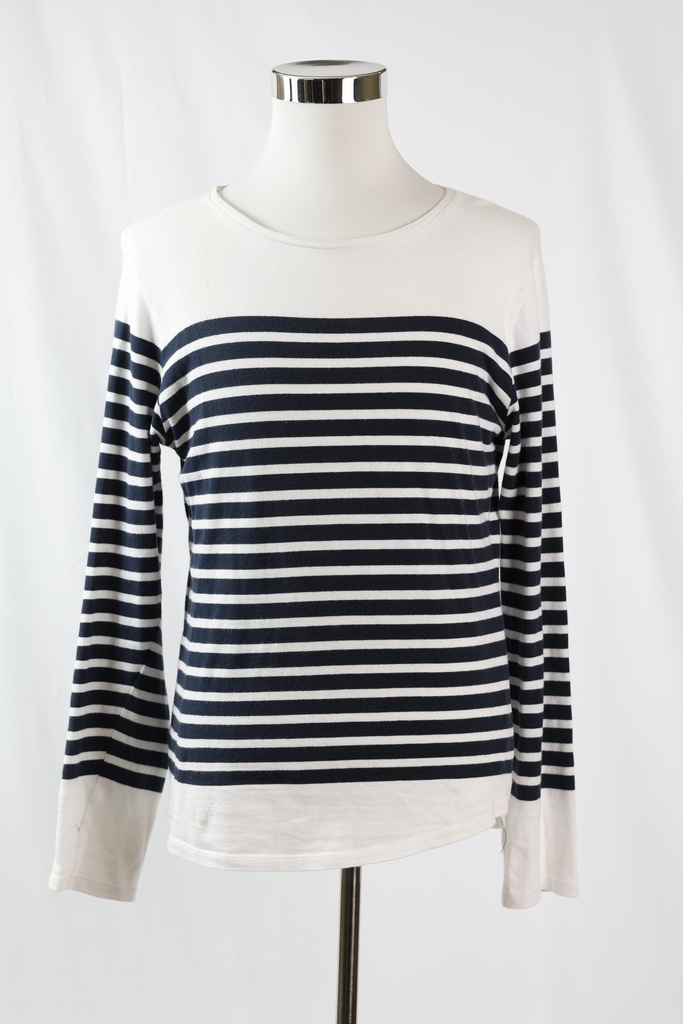 Camiseta manga larga rayas blanco y negro