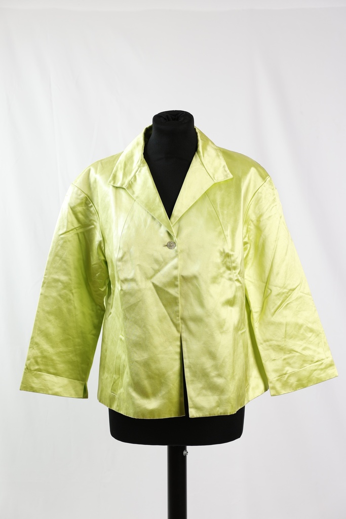 Chaqueta americana satinada verde