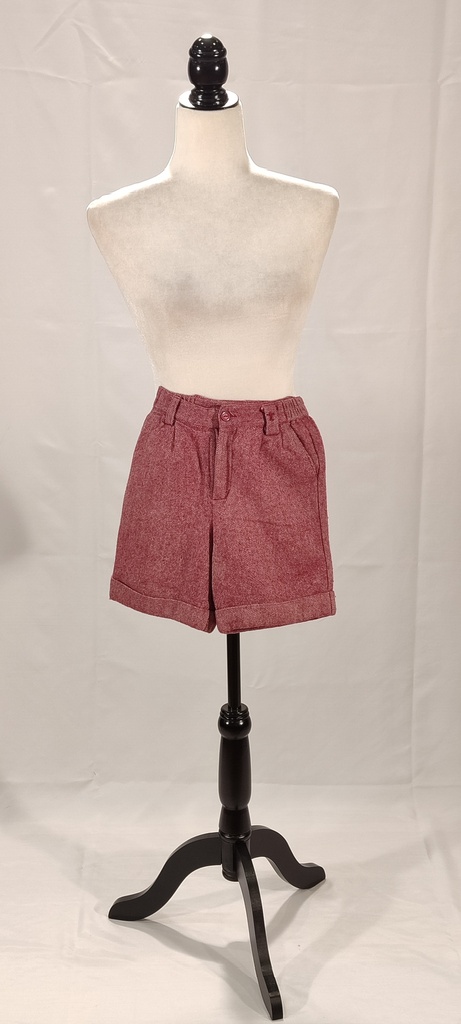 Pantalón corto tejido espiga rojo y blanco(sobrante)